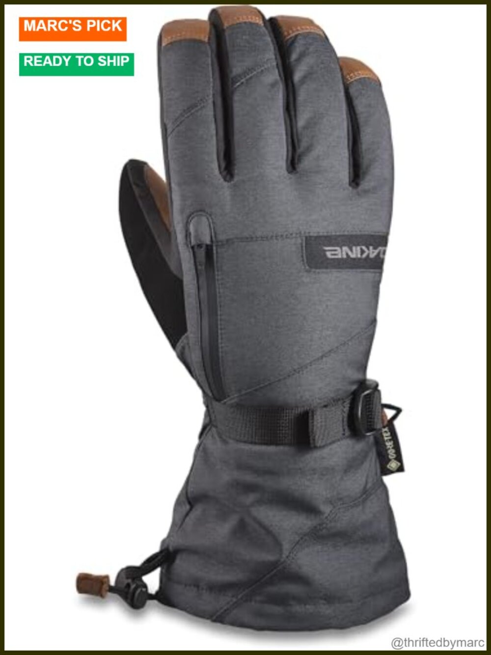Dakine Leather Titan Gore-TEX Gloves Ski Snowboard Winter Warmth